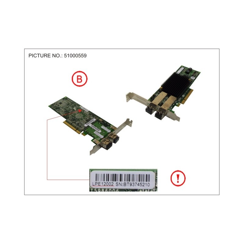 38008803 - FC CTRL 8GBIT.S LPE12002 MMF LC FH
