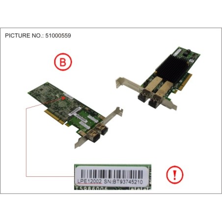 38008803 - FC CTRL 8GBIT.S LPE12002 MMF LC FH