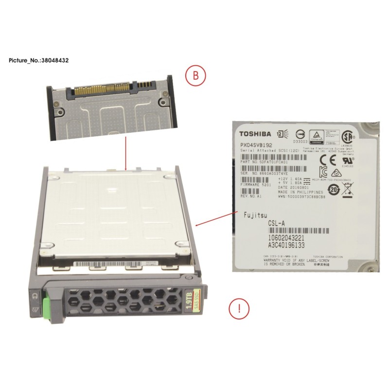 38048432 - SSD SAS 12G 1.92TB MIXED-USE 2.5  H-P EP