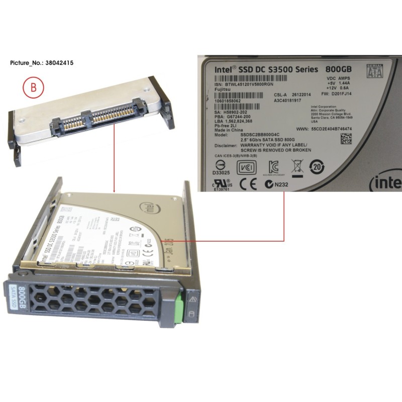 38042415 - SSD SATA 6G 800GB READ-INTEN 2.5  H-P EP