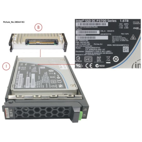 38044183 - SSD PCIE3 1.6TB MAIN 2.5  H-P EP