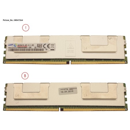 38047264 - 64GB (1X64GB) 4RX4 DDR4-2400 LR ECC