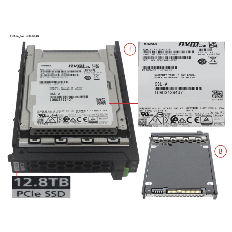 38066548 - SSD PCIE5 SFF MU 12.8TB