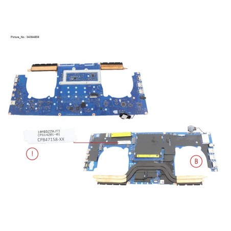 34084859 - MB ASSY I7 1185 G7 - NVIDIA T500 [PRVD]