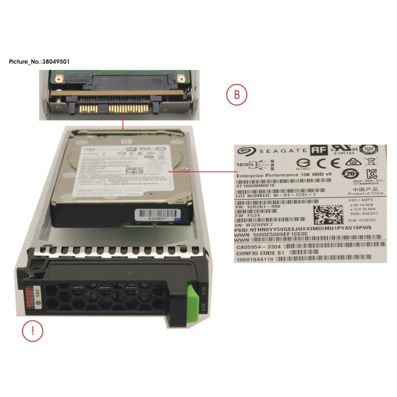 38049501 - DX S4 HD DRIVE 2.5  1.8TB 10K