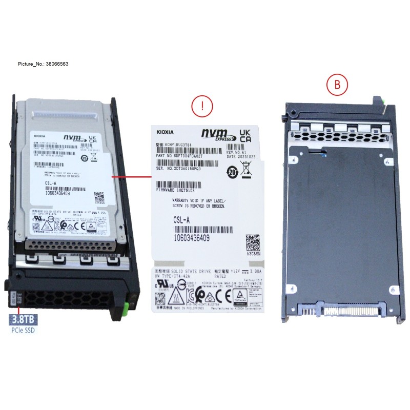 38066563 - SSD PCIE5 SFF RI 3.84TB