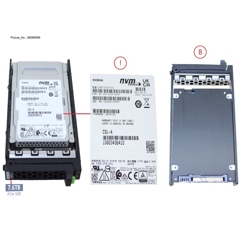 38066569 - SSD PCIE5 SFF RI 7.68TB