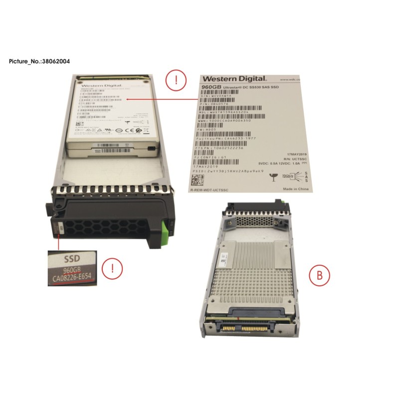 38062004 - DX S3.S4 SSD SAS 2.5  960GB DWPD1 12G