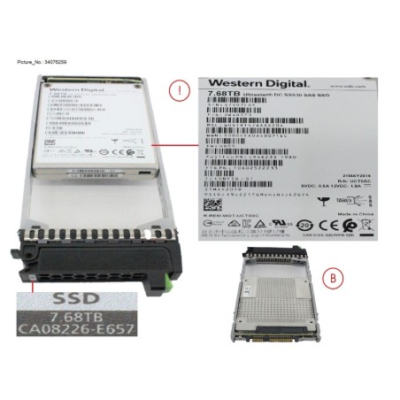 34076259 - DX S3.S4 SSD SAS 2.5  7.68TB DWPD1 12G