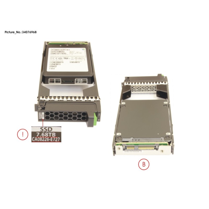 34076968 - DX S3.S4 SSD SAS 2.5  7.68TB DWPD1 12G