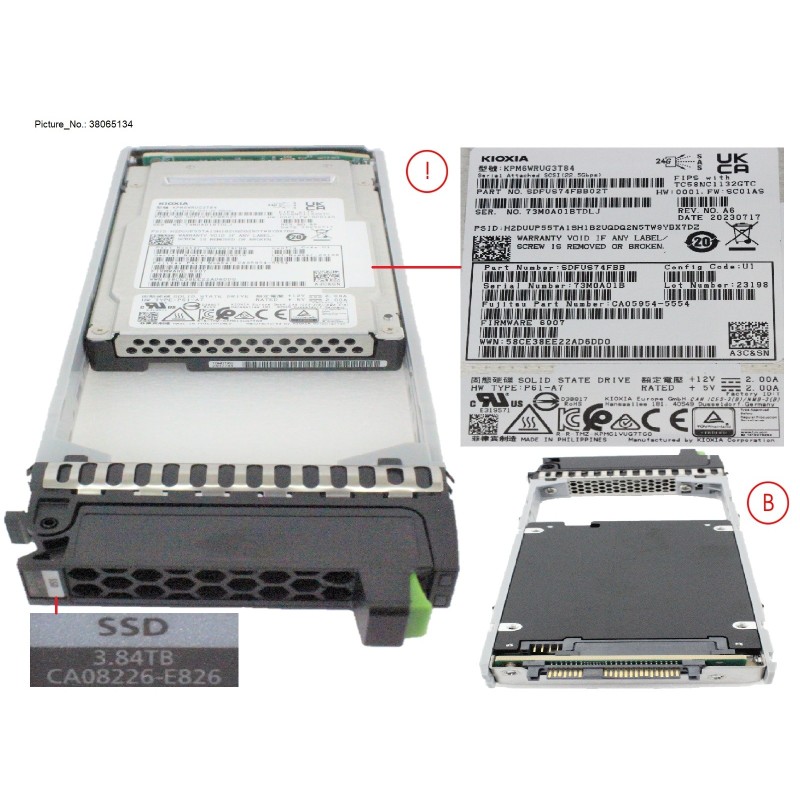 38065134 - DX.AF FIPS SSD SAS 2.5  3.84TB 12G