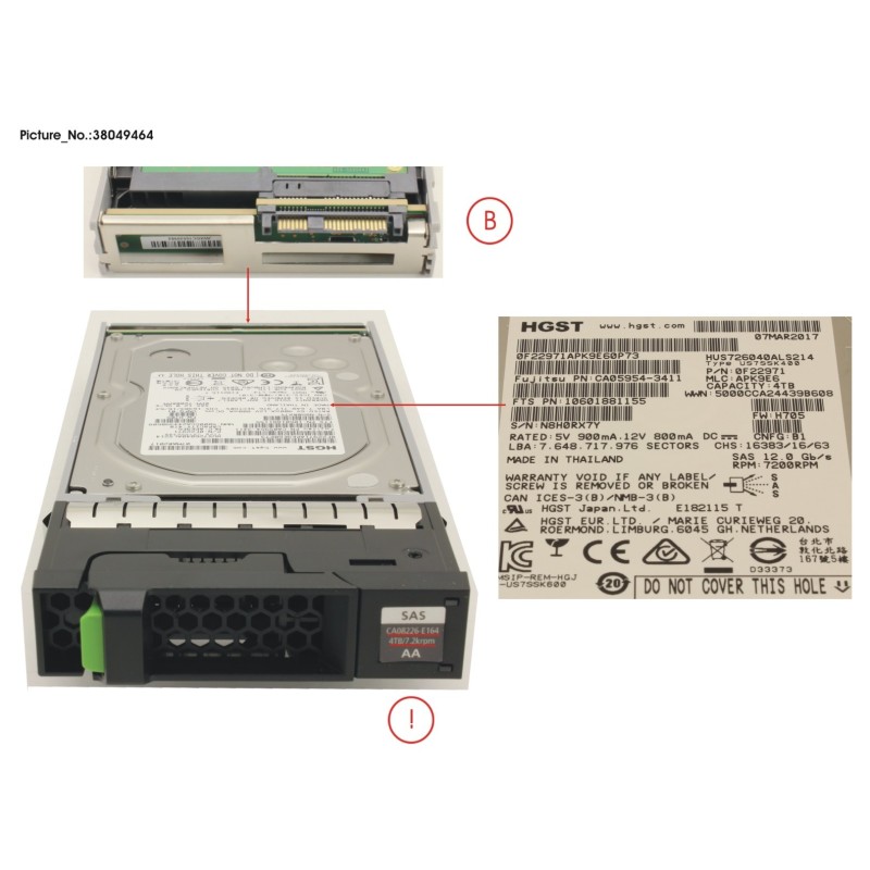 38049464 - DX S4 HD DRIVE 3.5   4TB 7.2K
