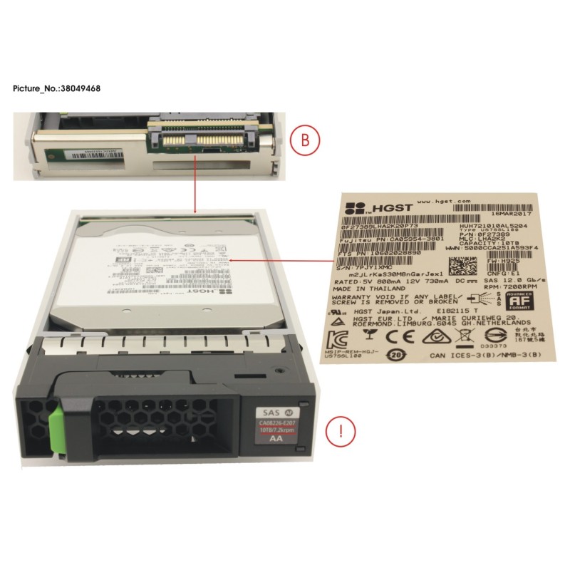38049468 - DX S4 HD DRIVE 3.5  10TB 7. 2K AF