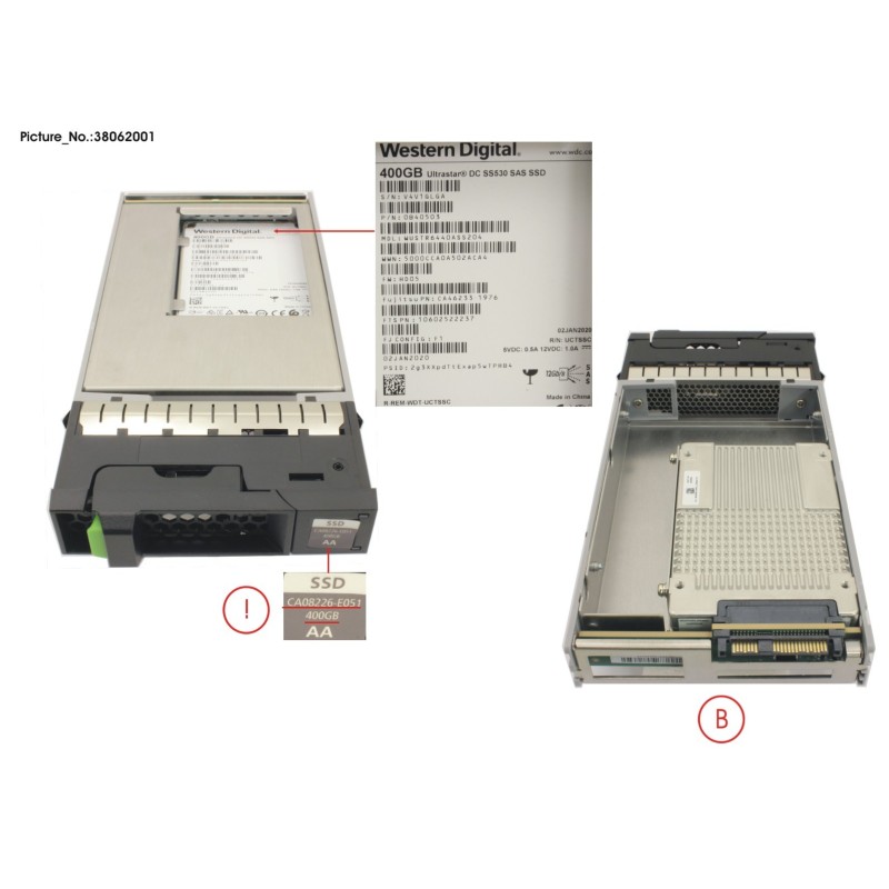 38062001 - DX S3.S4 SSD SAS 3.5  400GB DWPD3 12G
