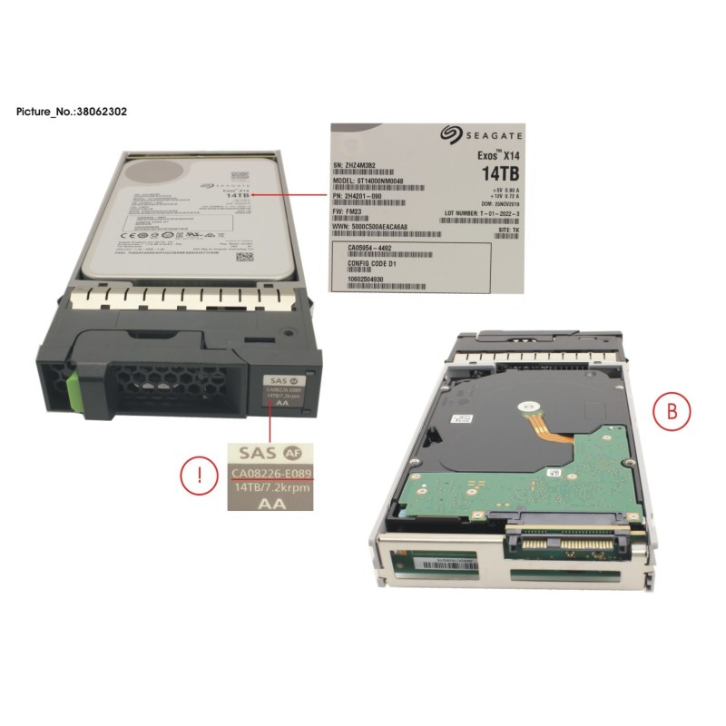 38062302 - DX S4 HD DRIVE 3.5  14TB 7.2K