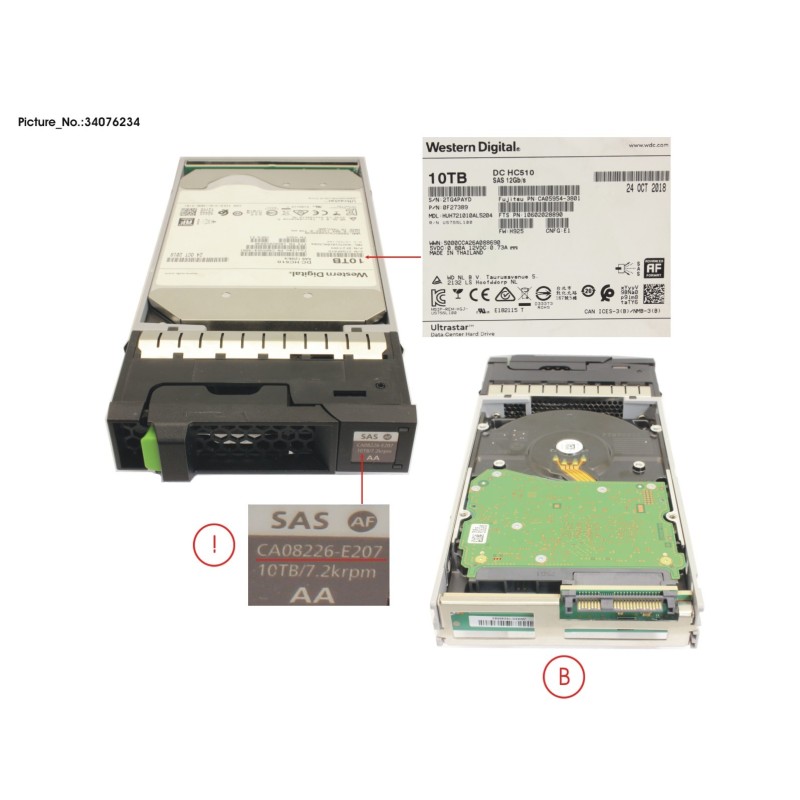 34076234 - DX S4 HD DRIVE 3.5  10TB 7. 2K AF