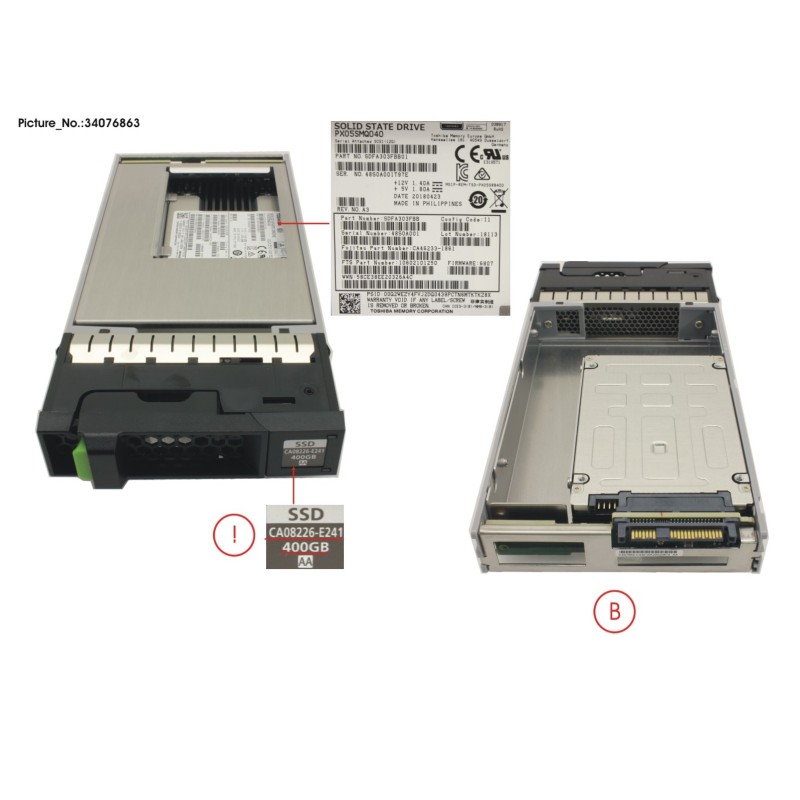 34076863 - DX100.200 S4 SED SSD 400GB 3.5