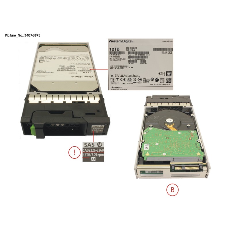 34076895 - DX S3.S4 SED NLSAS 12TB 7.2 3.5  X1