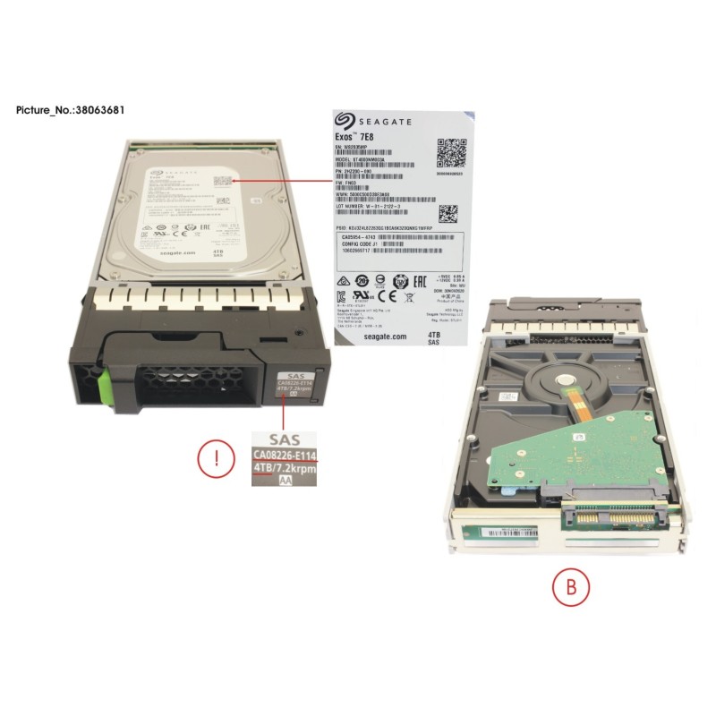 38063681 - DX NLSAS HD DRIVE 3.5 4TB 7.2K