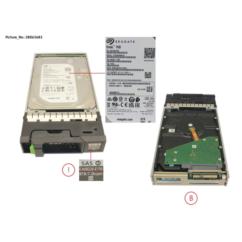 38063683 - DX NLSAS HD DRIVE 3.5 8TB 7.2K