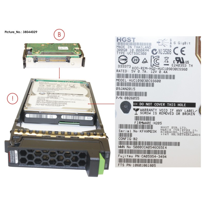 38044029 - DX S3 HD DRIVE 2.5   300GB 10KRPM X1