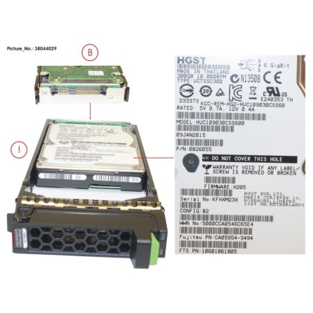 38044029 - DX S3 HD DRIVE 2.5   300GB 10KRPM X1