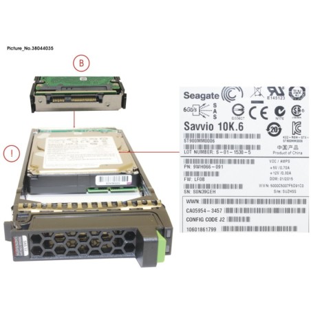 38044035 - DX S3 HD DRIVE 2.5   900GB 10KRPM X1