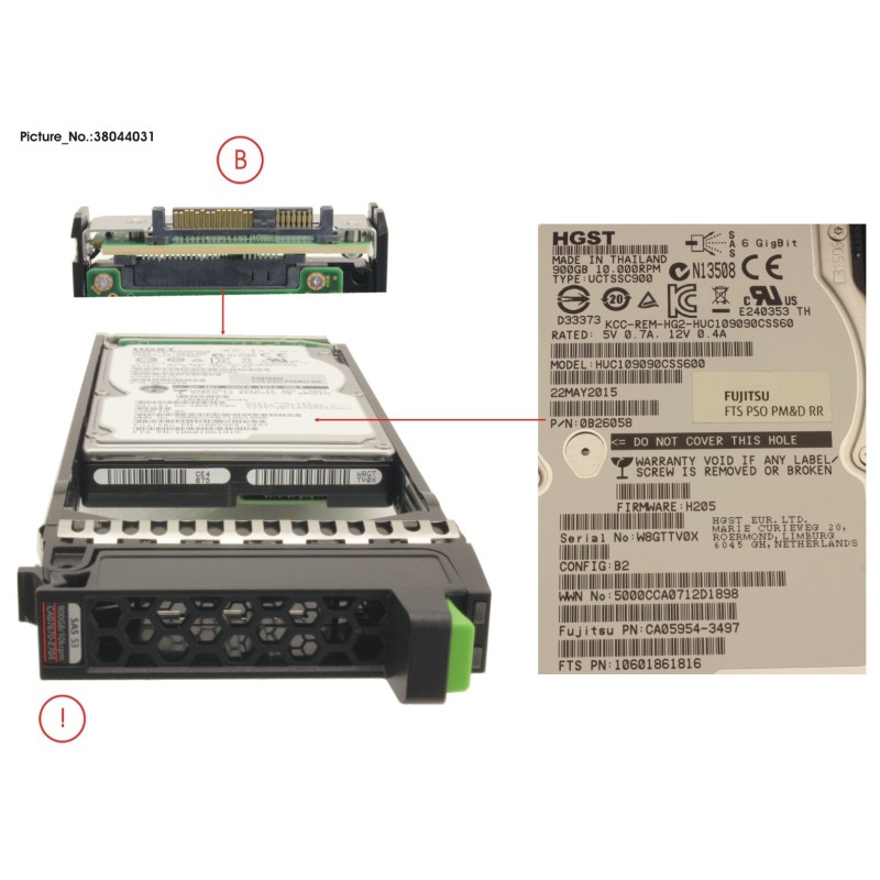 38044031 - DX S3 HD DRIVE 2.5   900GB 10KRPM X1