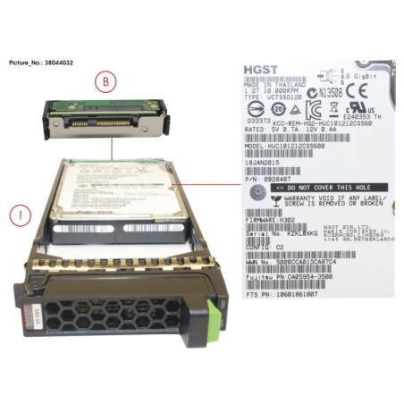 38044032 - DX S3 HD DRIVE 2.5   1.2TB 10KRPM X1