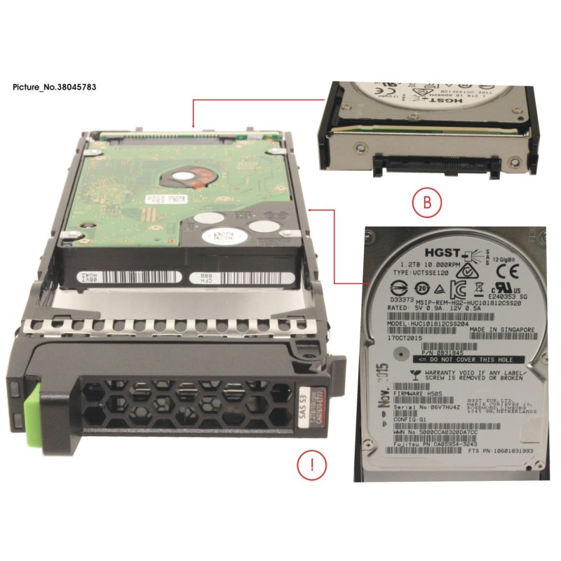 38045783 - DX S3 HD DRIVE 2.5   1.2TB 10KRPM