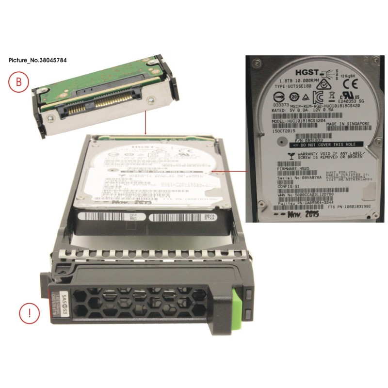 38045784 - DX S3 HD DRIVE 2.5  1.8TB 10K AF