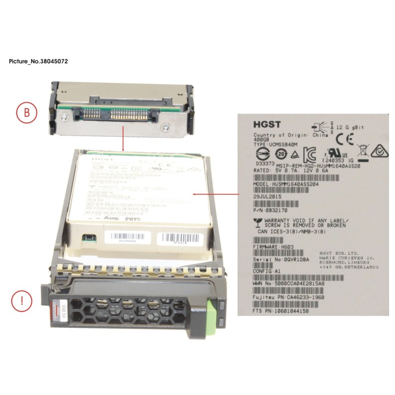 38045072 - DX S3 MLC SSD 2.5  400GB SAS3