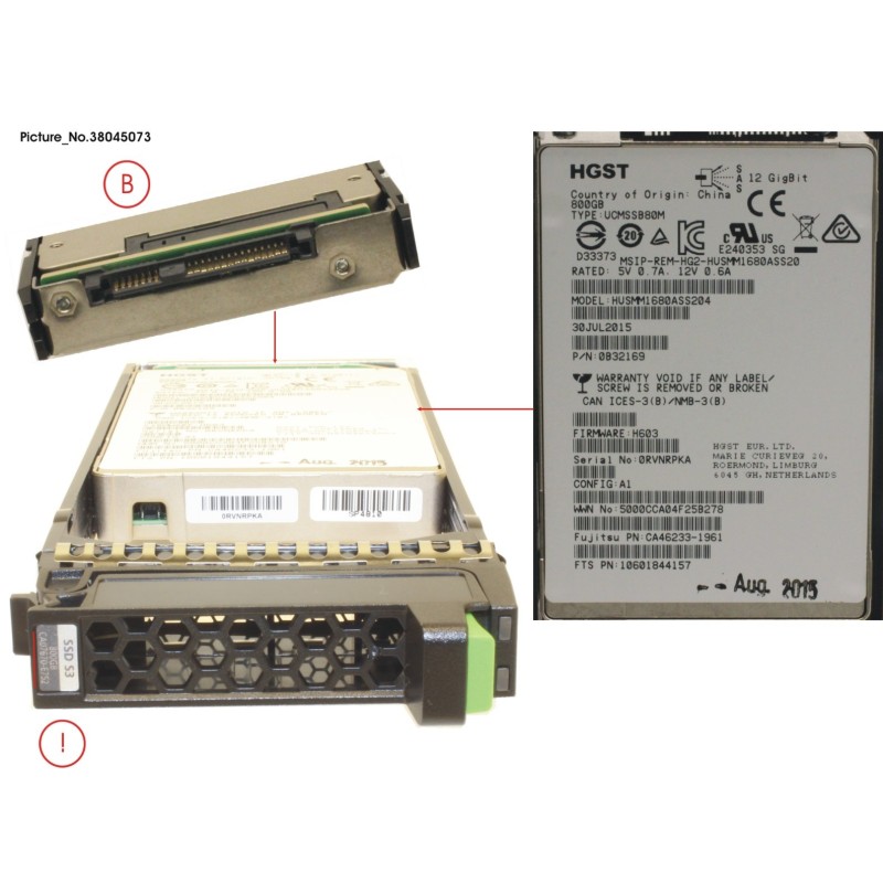 38045073 - DX S3 MLC SSD  2.5   800GB SAS3