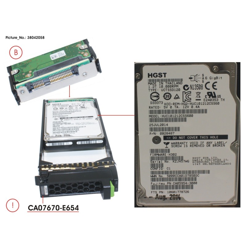 38042058 - DX S3 HDD SAS 1.2TB 10K 2.5 X1