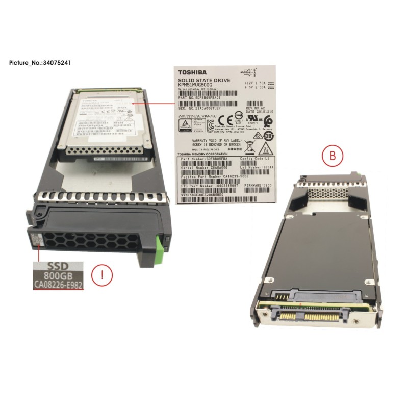 34075241 - DX S5 SSD SAS 2.5  800GB 12G