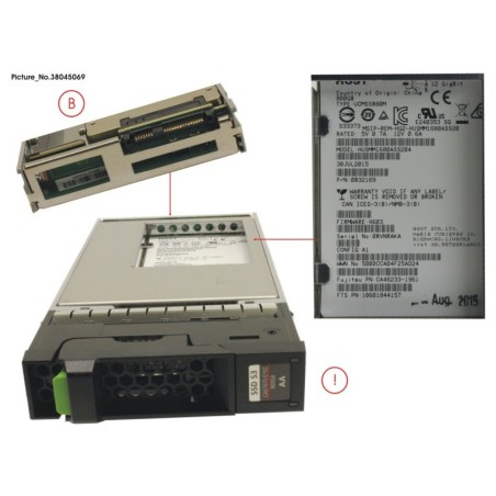 38045069 - DXS3 MLC SSD  3.5   800GB SAS3
