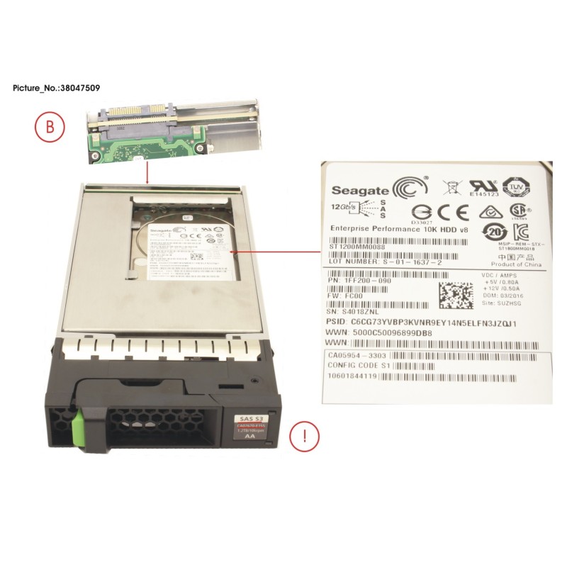 38047509 - DX60 S3 HD SAS 1.2TB 10K 3.5 X1