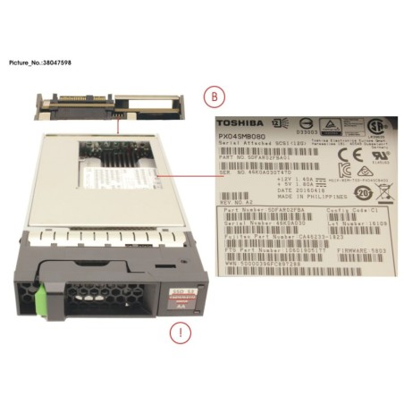 38047598 - DXS3 MLC SSD  3.5   800GB SAS3 X1