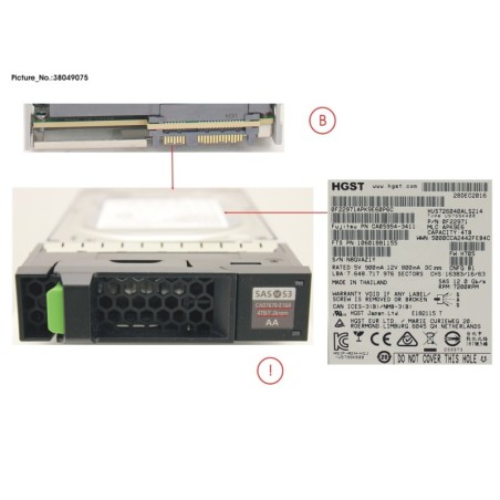 38049075 - DX1.200 HD DRIVE 3.5   4TB 7.2KRPM X1