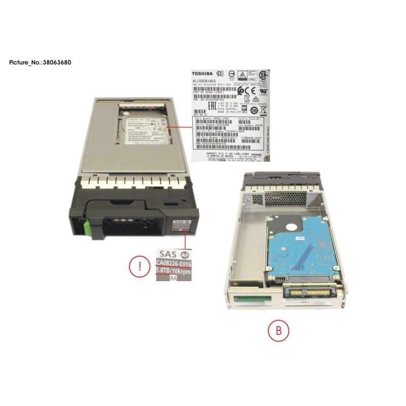 38063680 - DX60 S4 HD DRIVE 3.51.8TB 10K
