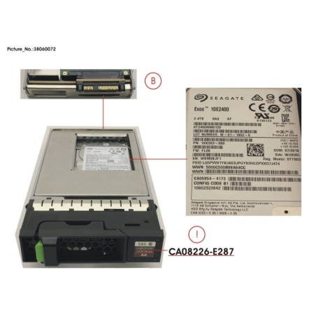 38060072 - DX60 S4 HD DRIVE 3.5  2.4TB 10K