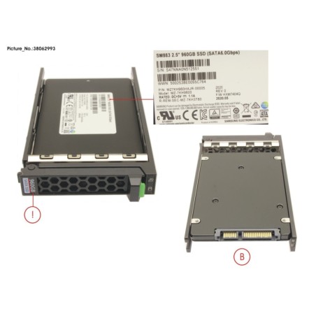 38062993 - SSD SATA 6G 960GB MIXED-USE 2.5  H-P EP