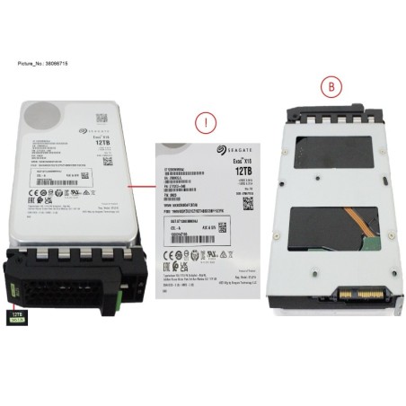 38066715 - HD SAS 12G 12TB 7K2 512E HOT PL LFF BC