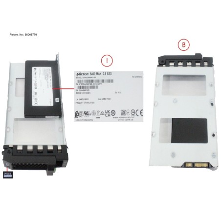 38066776 - SSD SATA 6G 960GB MU SFF IN LFF SLIM