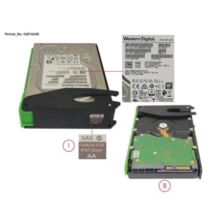 34076240 - DX S3.S4 HDDE HD DRIVE 8TB 7.2K