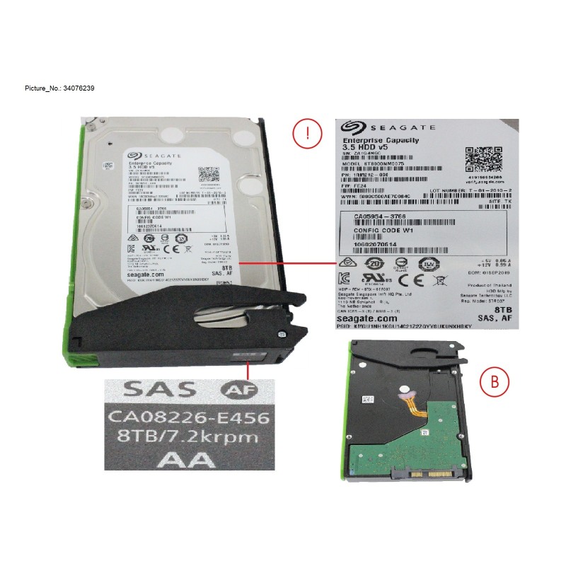 34076239 - DX S4 HDDE HD DRIVE 8TB 7.2K AF