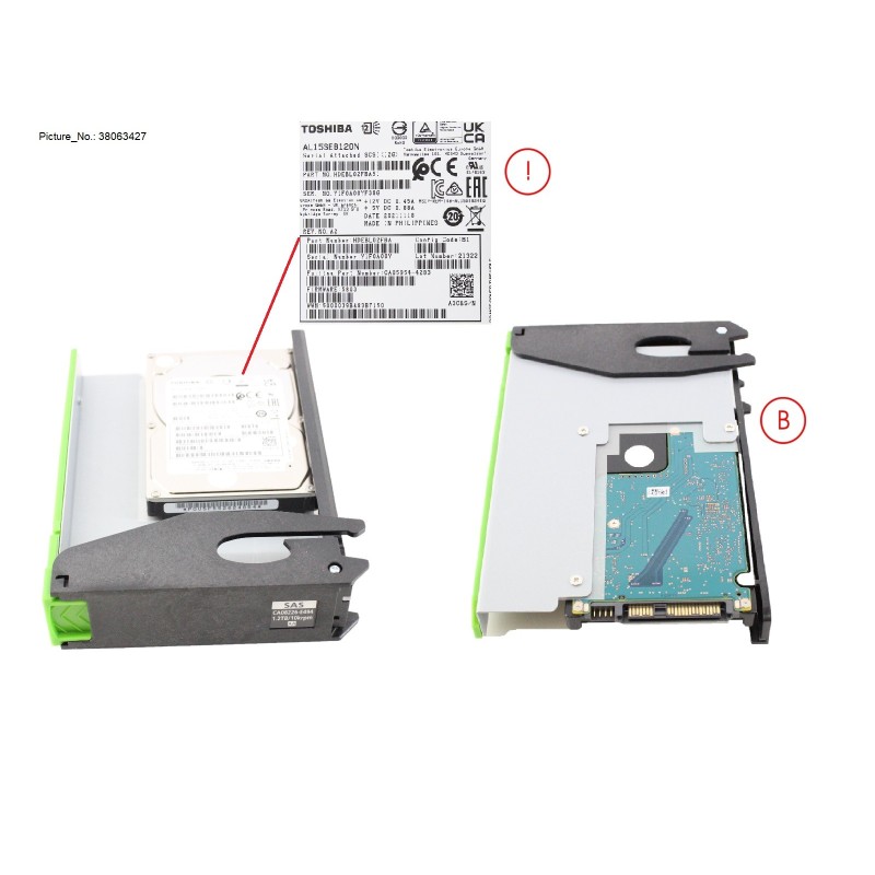 38063427 - DX S4 HD-DE HD DRIVE 1.2TB 10K
