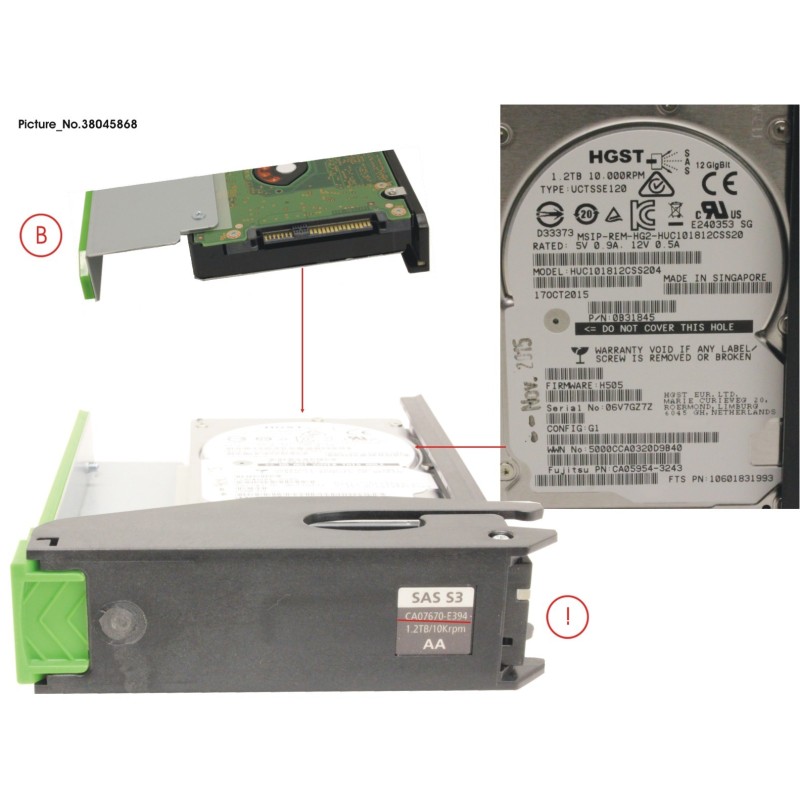 38045868 - DX HDDE HD SAS 1.2 TB 10K