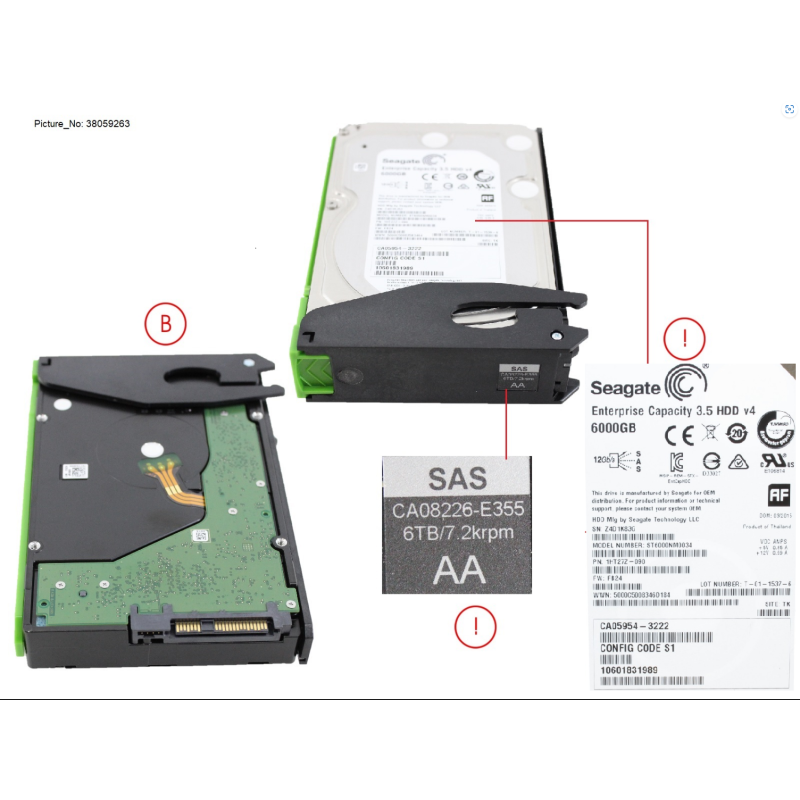 38059263 - DX S4 HDDE HD DRIVE 6TB 7.2K