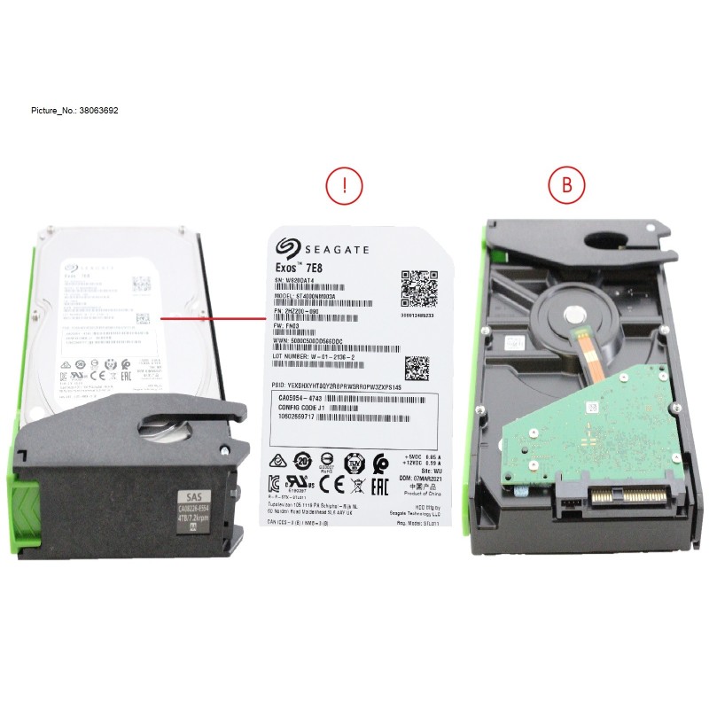 38063692 - DX HDDE NLSAS HD DRIVE 3.5 4TB 7.2K